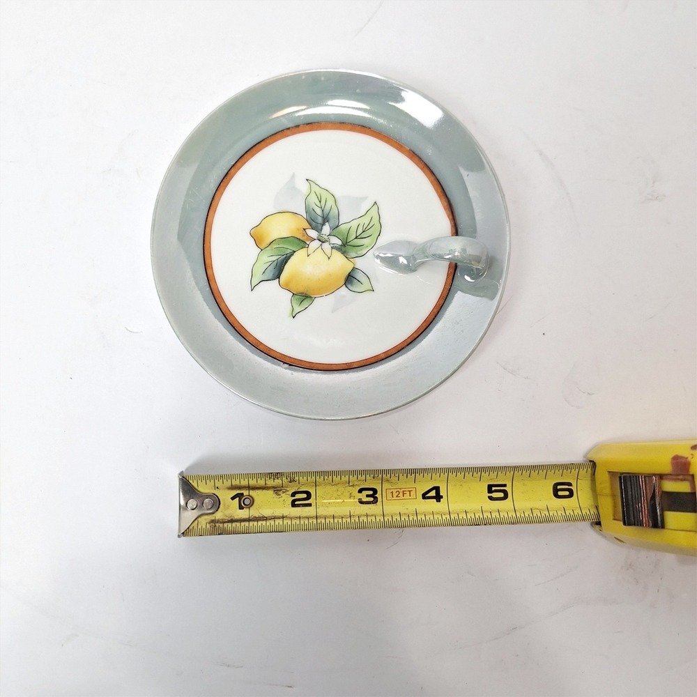 Vintage Noritake Hand Painted Lemon Dish Porcelain Lusterware Japan Morimura M